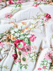 Load image into Gallery viewer, Esme Floral on Ivory Double Brushed Poly