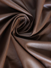 Load image into Gallery viewer, Brown Fleece Backed Vegan Stretch Leather