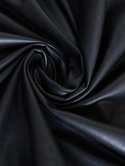 Load image into Gallery viewer, Black Fleece Backed Vegan Stretch Leather
