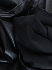 Load image into Gallery viewer, Black Fleece Backed Vegan Stretch Leather