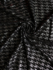Load image into Gallery viewer, Black & Silver Houndstooth Foil Sweater Knit