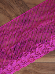 Load image into Gallery viewer, Hot Pink & Orange 8.5" Wide Stretch Lace