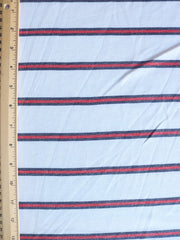 Load image into Gallery viewer, Tomato & Navy Stripe on Ivory French Terry