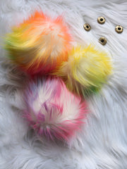 Load image into Gallery viewer, Rainbow Faux Fur Pom-Pom- 3 Sizes Available!