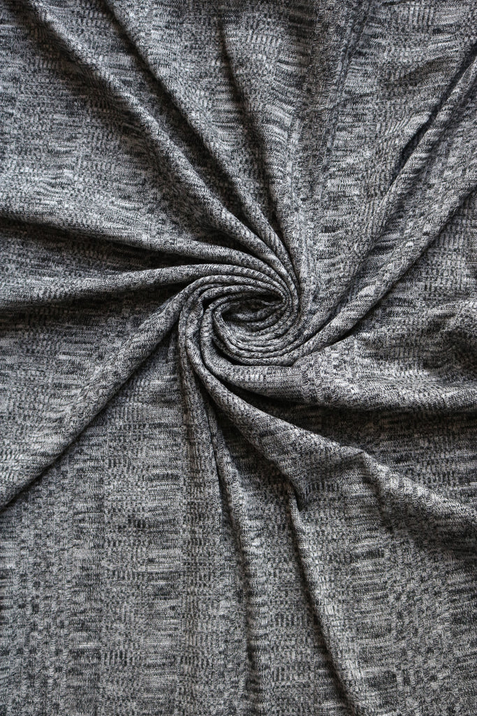 Heathered Medium Gray Bellevue Brushed Wool Knit