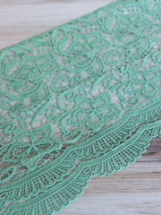 Load image into Gallery viewer, Dark Mint 10.5" Wide Venice Lace