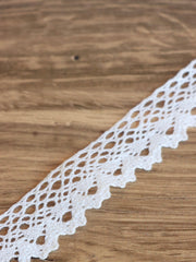 Load image into Gallery viewer, White 1.25" Wide Crochet Lace