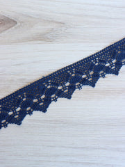 Load image into Gallery viewer, 5YDS Navy 1.75" Wide Venice Trim