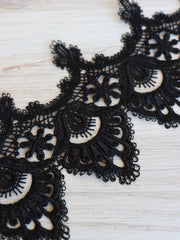 Load image into Gallery viewer, Black 5" Wide Venice Lace