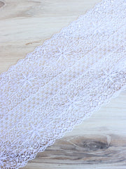 Load image into Gallery viewer, Bright White 8" Wide Venice Lace