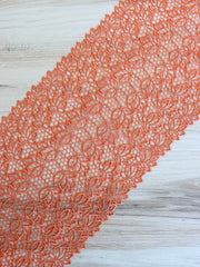 Load image into Gallery viewer, Rust Orange 7.5" Wide Venice Lace