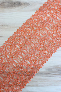 Rust Orange 7.5" Wide Venice Lace