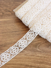 Load image into Gallery viewer, Beige 1" Wide Crochet Lace