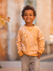 Load image into Gallery viewer, Foliage Song French Terry | Amber Yellow | See You At Six | By The Half Yard