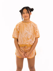 Load image into Gallery viewer, Foliage Song French Terry | Amber Yellow | See You At Six | By The Half Yard