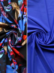 Load image into Gallery viewer, Floral Transformation & Royal Matte Swim Bundle | 1/2YD Each