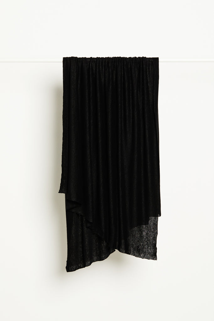 Black Fine Linen Knit | Mind The Maker | By The Half Yard | Surge