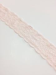 Load image into Gallery viewer, Light Peach 2.25" Wide Heart Stretch Lace