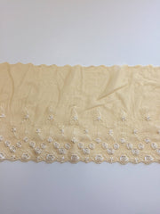 Load image into Gallery viewer, Clementine & White 8" Wide Embroidered Lace Trim