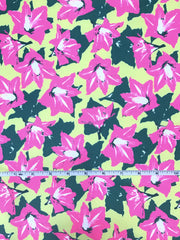 Load image into Gallery viewer, Pink & Green Floral Nylon Spandex