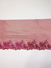 Load image into Gallery viewer, Red & Fuchsia 8.75" Wide Embroidered Lace Trim