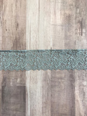 Load image into Gallery viewer, Gray 2.25" Wide Stretch Lace