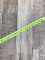 Load image into Gallery viewer, Neon Yellow .5" Wide Stretch Lace