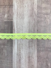 Load image into Gallery viewer, Neon Yellow .5" Wide Stretch Lace