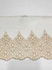 Load image into Gallery viewer, Beige 7" Wide Embroidered Lace Trim