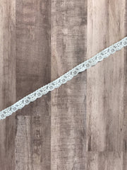 Load image into Gallery viewer, Powder Blue .5" Wide Stretch Lace