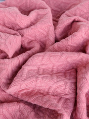 Load image into Gallery viewer, Irish Rose Interwoven Squares Quilted Knit | By The Half Yard