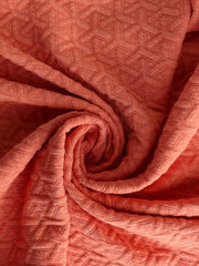 Load image into Gallery viewer, Tangerine Interwoven Squares Quilted Knit | By The Half Yard