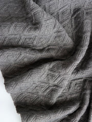 Load image into Gallery viewer, Dark Gray Interwoven Squares Quilted Knit | By The Half Yard