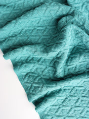 Load image into Gallery viewer, Ocean Blue Interwoven Squares Quilted Knit | By The Half Yard