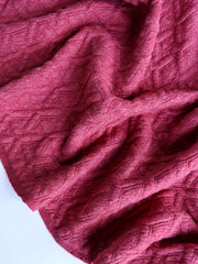 Load image into Gallery viewer, Wild Currant Interwoven Squares Quilted Knit | By The Half Yard