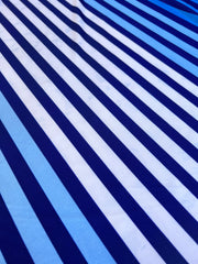 Load image into Gallery viewer, FLAWED White/Powder/Cornflower/Lapis K-Deer Signature Stripe Athletic Nylon/Spandex