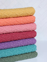 Load image into Gallery viewer, Wild Currant Interwoven Squares Quilted Knit | By The Half Yard