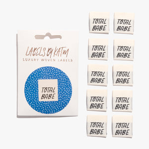 "Total Babe" Woven Labels | Pack of 10 | Kylie And The Machine
