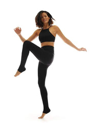 Load image into Gallery viewer, K-Deer Black Shiny Athletic Nylon/Spandex Tricot