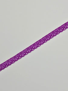 Red Violet 1" Wide Stretch Lace