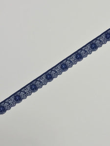 Navy 1" Wide Stretch Lace
