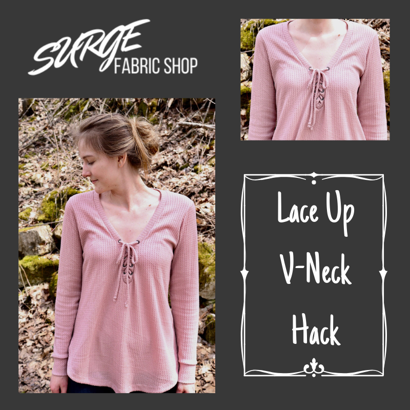 Lace up v clearance neck
