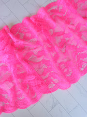 Load image into Gallery viewer, Shock Rose 9&quot; Wide Stretch Lace
