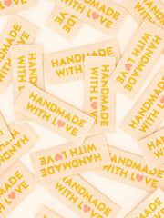 Load image into Gallery viewer, Handmade With Love Woven Labels | Pack of 8 | Sarah Hearts