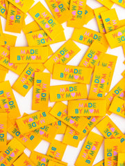 Load image into Gallery viewer, &quot;Made By Mom&quot; Woven Labels | Pack of 8 | Sarah Hearts
