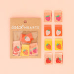 Load image into Gallery viewer, Strawberry Multipack Woven Labels | Pack of 8 | Sarah Hearts
