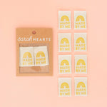 Load image into Gallery viewer, Gold "Made By Me" Woven Labels | Pack of 8 | Sarah Hearts
