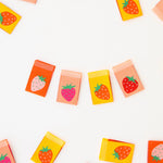Load image into Gallery viewer, Strawberry Multipack Woven Labels | Pack of 8 | Sarah Hearts

