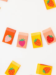 Load image into Gallery viewer, Strawberry Multipack Woven Labels | Pack of 8 | Sarah Hearts