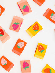Load image into Gallery viewer, Strawberry Multipack Woven Labels | Pack of 8 | Sarah Hearts